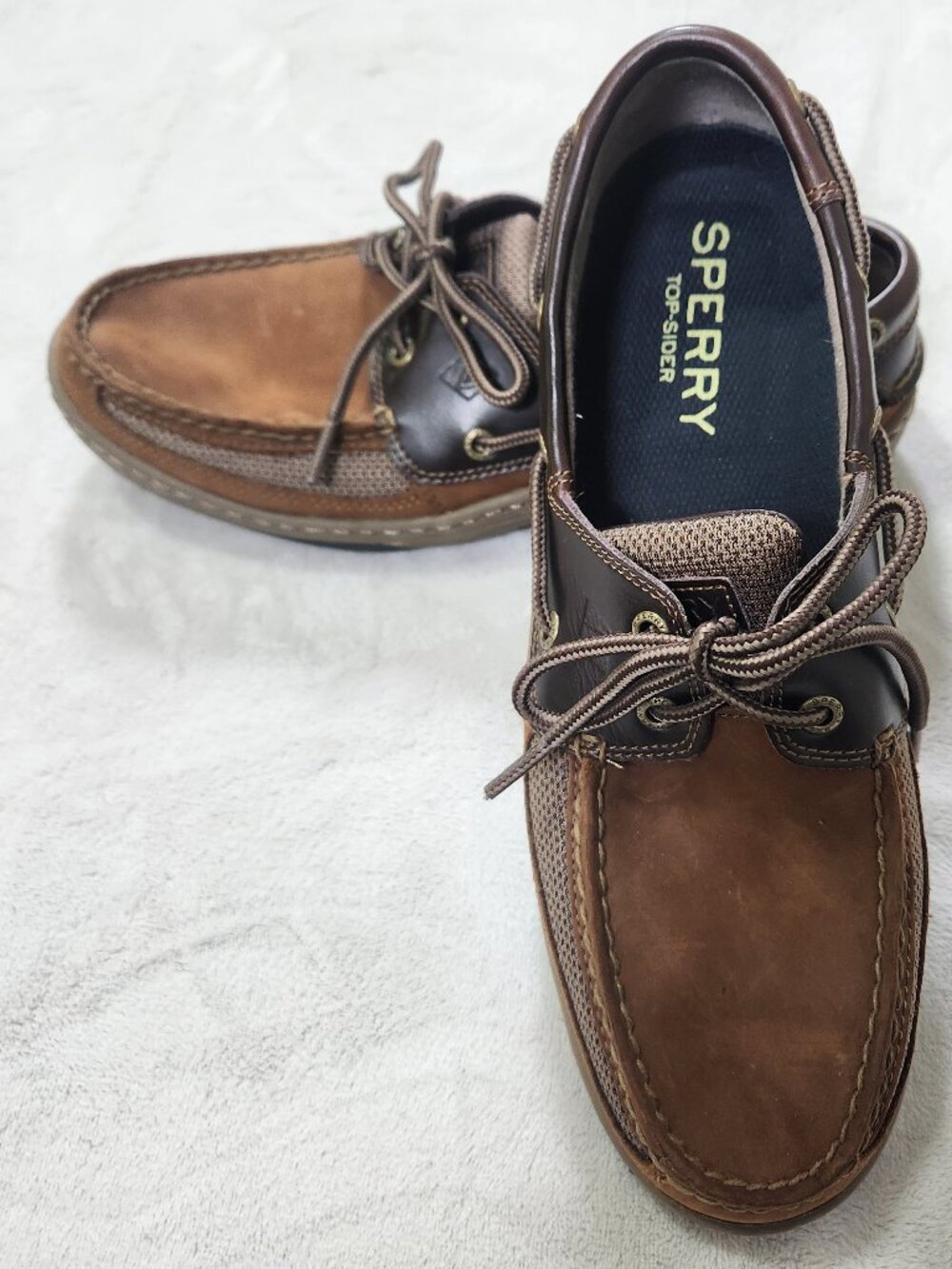 Sperry Top Sider Brown Classic Leather Boat Shoes Mens Size 9 Preppy Frat